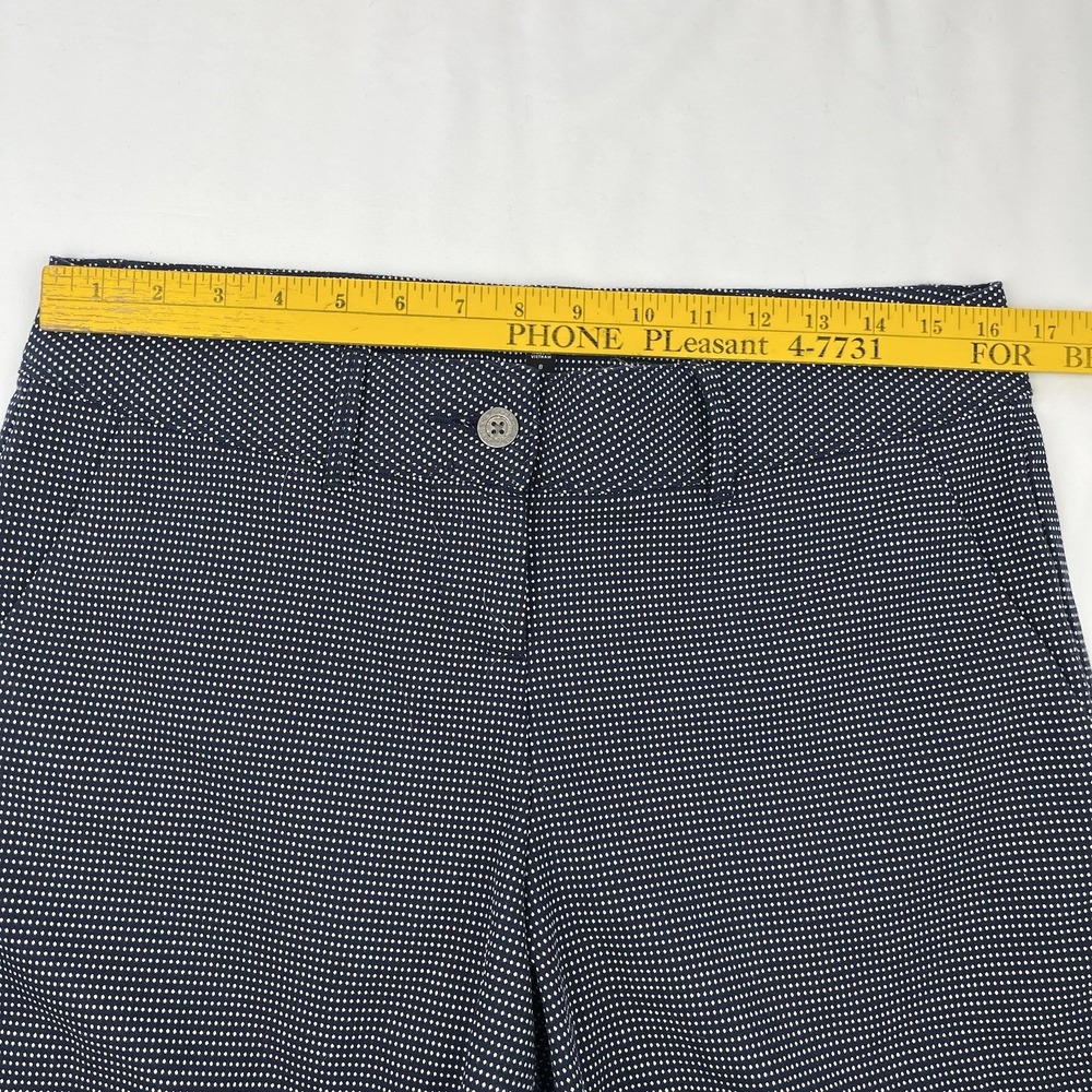 The Limited Chino Golf Shorts Navy Blue White Dots Pockets Button Women's Size 8 - Picture 12 of 13